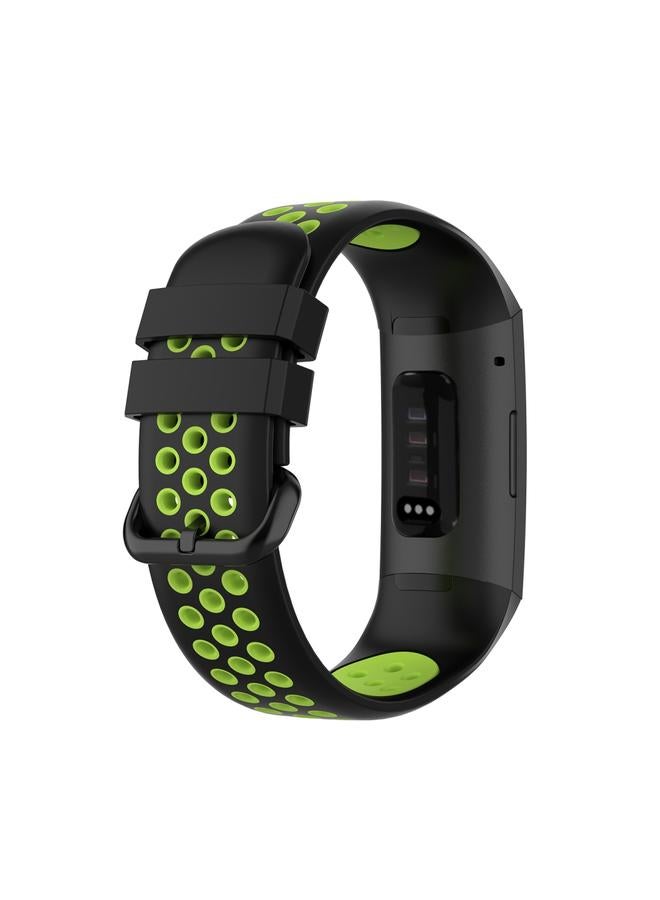 سوار بديل لساعة Fitbit Charge 4 / Charge 3 / Charge 3 SE مع زر ساعة بلونين من السيليكون - Image 5